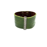 Gina Riley Pave Crystal Bar Leather Bracelet 5097