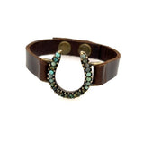 Gina Riley Skinny Horseshoe Leather Bracelet 5307