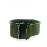 Gina Riley Square Metal with Center Line Leather Bracelet 5283