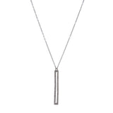 Gina Riley Skinny Crystal Rectangle Necklace 1813