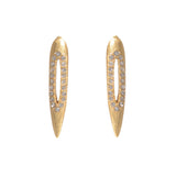 Gina Riley Small Bullet with Crystal Cutout Post Earrings RR562