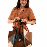 Scully Leather Patchwork Leather Handbag B387