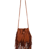 Scully Leather Fringed Crossbody Handbag B184