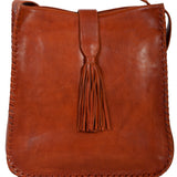 Scully Leather Whip Stitch Shoulder Handbag B179
