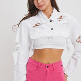 Cello Jeans Oversized Super Cropped Jacket