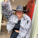 Short Silver Fox Coat
