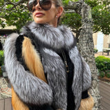 Silver/Golden Fox and Rabbit Coat
