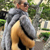 Silver/Golden Fox and Rabbit Coat