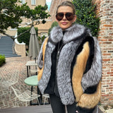 Silver/Golden Fox and Rabbit Coat