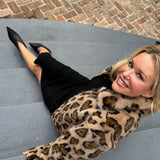 Short Leopard Print Mink Coat