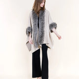 Shaggy Faux Fur Suede Cape