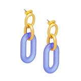 Zenzii Resin Oval Link Drop Earrings