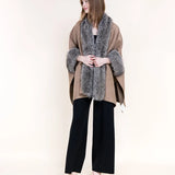 Shaggy Faux Fur Suede Cape