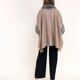 Shaggy Faux Fur Suede Cape