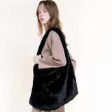 Oversized Faux Fur Tote Bag