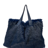 Confidante Navy Faux Fur Handbag