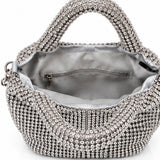 Sliver Rhinestone Statement Handbag