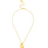 Zenzii Metal Chunky Crescent Charm Collar Necklace