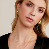 Zenzii Metal Chunky Crescent Charm Collar Necklace