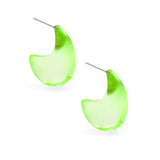 Zenzii Lucite Chunky Crescent Drop Earrings