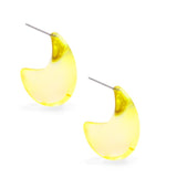 Zenzii Lucite Chunky Crescent Drop Earrings