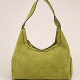 Green Suede Hobo Handbag