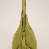 Green Suede Hobo Handbag