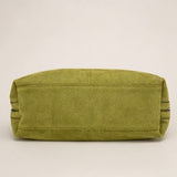 Green Suede Hobo Handbag