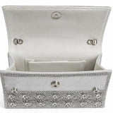 Silver Crystal Sunburst Clutch