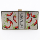 Crystal Embellished Hot & Spicy Evening Clutch