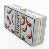 Crystal Embellished Hot & Spicy Evening Clutch