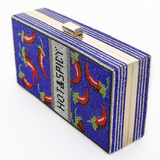 Crystal Embellished Hot & Spicy Evening Clutch