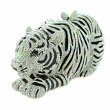Crystal Embellished Tiger Evening Clutch