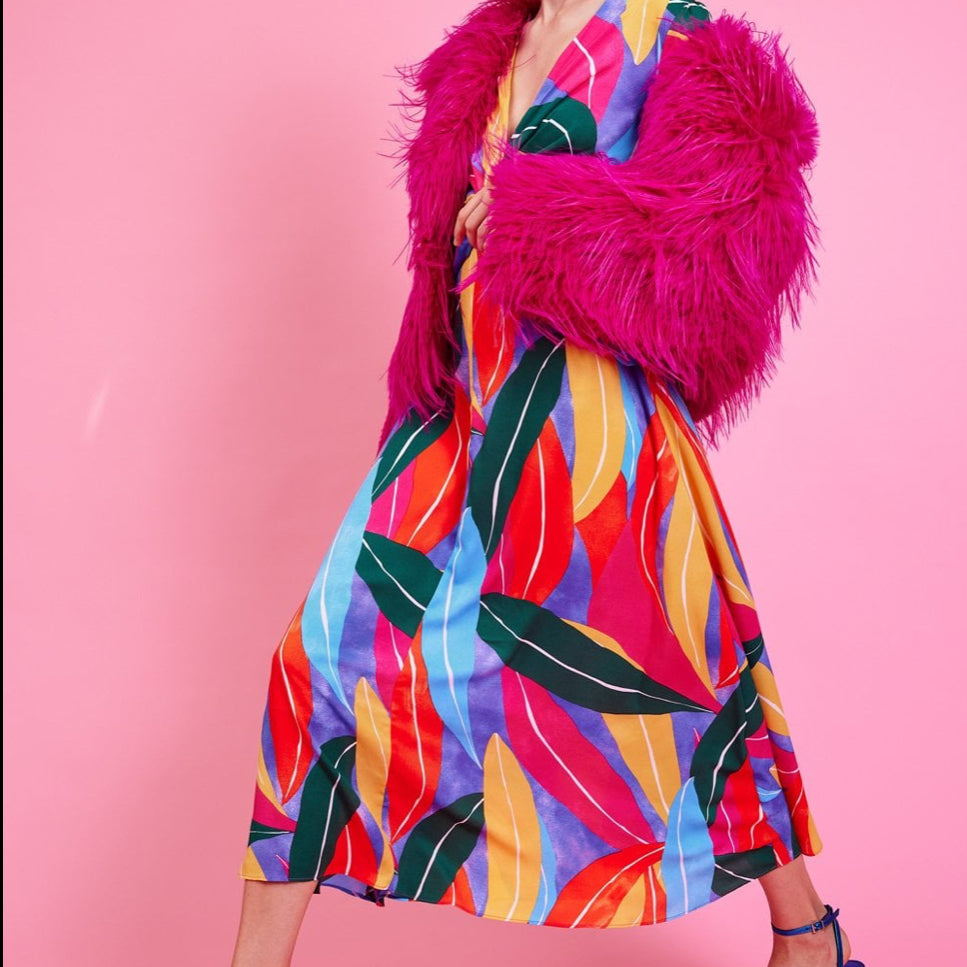 Jayley Hand-Cut Mongolian Fur Knitted Jacket