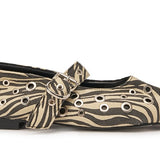 Azalea Wang Allaire Zebra Ballet Flats S047