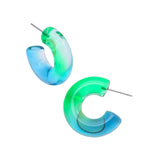 Zenzii Chunky Ombre Lucite Huggie Earrings