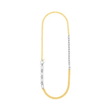 Zenzii Two-Tone Mixed Links Long Necklace