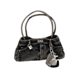 Vintage Denim Shoulder Bag