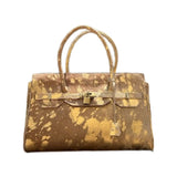 Charlie’s Leather Hair-On Cowhide Satchel