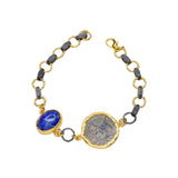 Ancient Bazaar Gold Plated Brass Coin Bracelet
