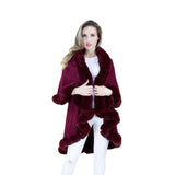 Original USA Trimmed Multi Layer Faux Fur Cape