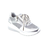 Atalina Rhinestone Zip Sneaker Q087