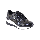 Atalina Rhinestone Zip Sneaker Q091
