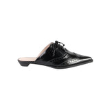 Intentionally Blank Lace-Up Flat Mule K026