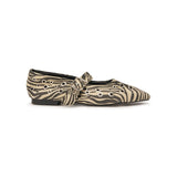 Azalea Wang Allaire Zebra Ballet Flats S047