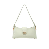 Light green handbag with a gold clasp