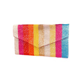 Treasure Jewels Stripe Rainbow Clutch