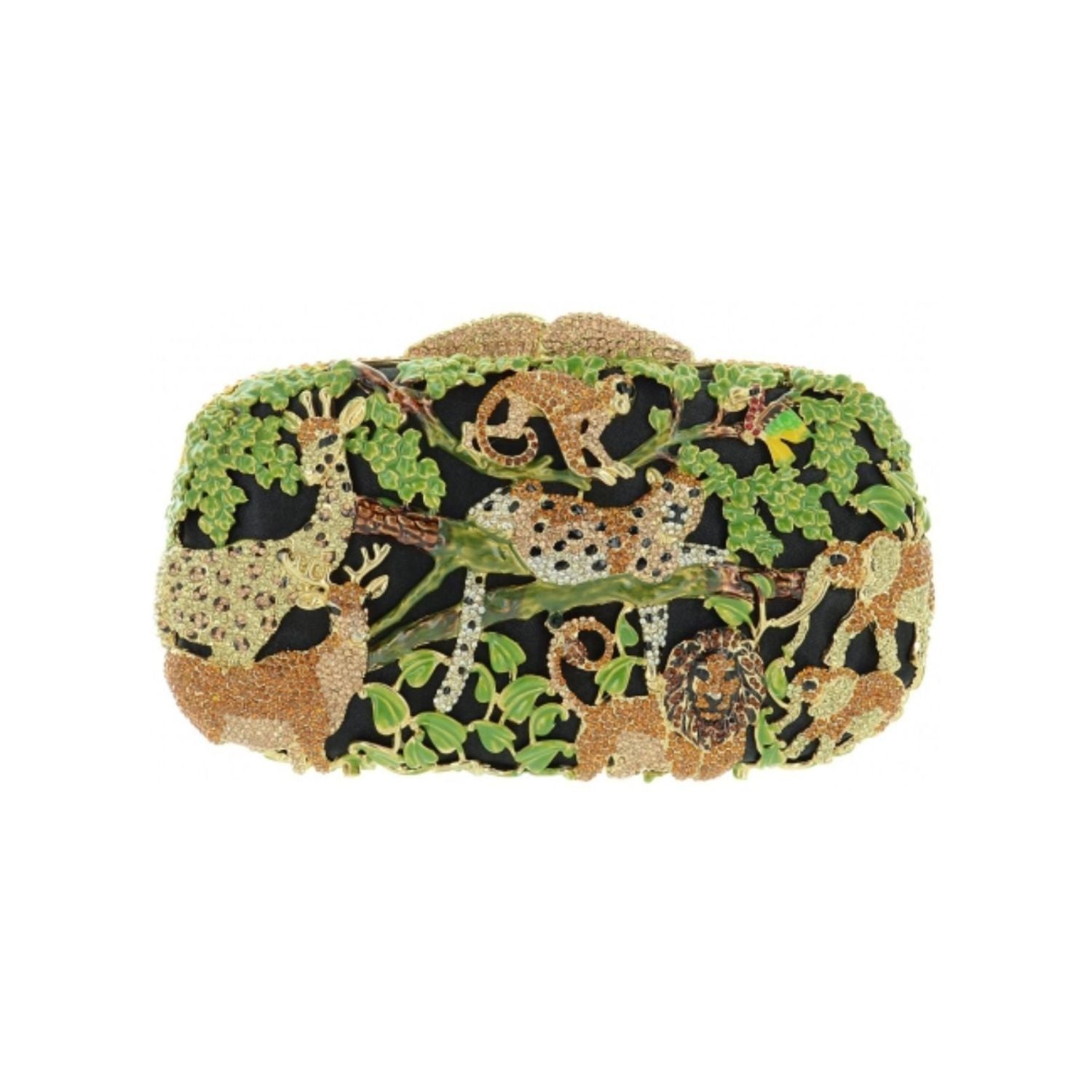 Clutch bag with animal print design 