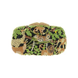Clutch bag with animal print design 