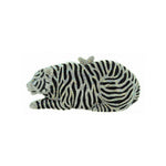 Tiger-patterned clutch bag with rhinestone embellishments 